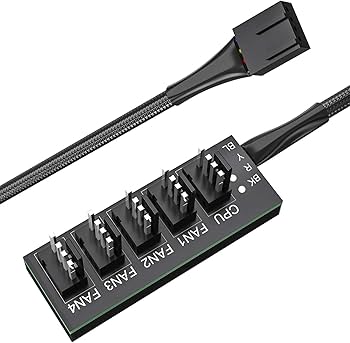 PCケース、電源ユニット、ケースファンセット Amazon | ファンケーブル 分岐 PWM 1-5分岐 3ピンと4ピンのファン対応